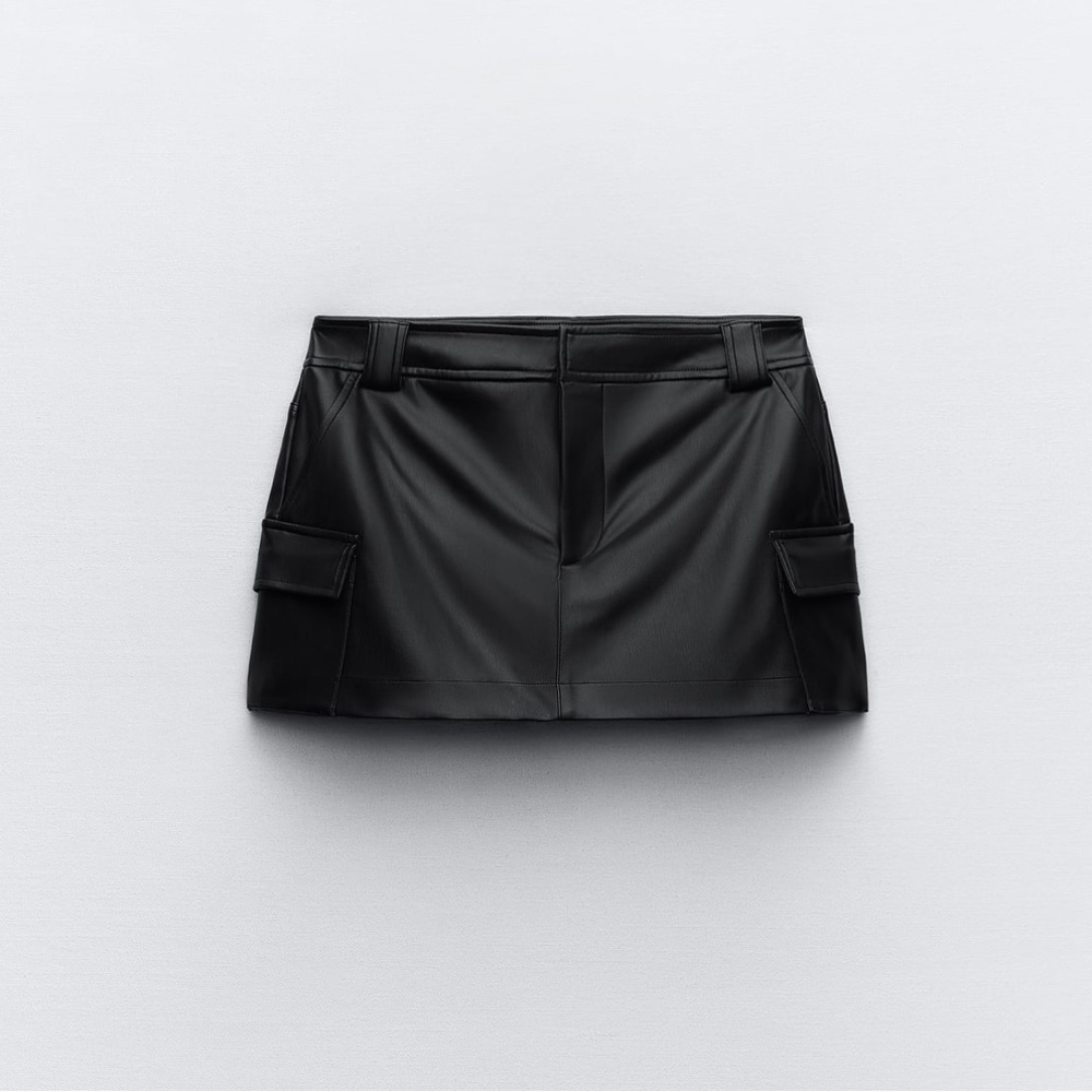 ZARA FAUX LEATHER SKORT